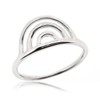 Sovats Three U Shaped Ring For Women 925 Sterling Silver Rhodium Plated - Simple, Stylish &Trendy Nickel Free Ring, Size 50