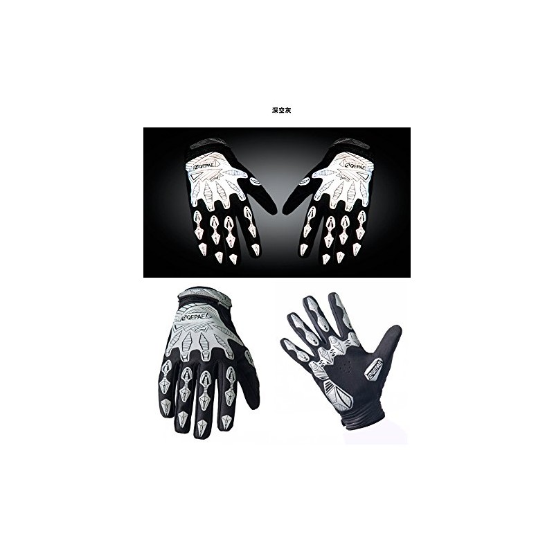 Reflective Renden Qepae Cycling Gloves Sports Gel Gloves Grey, X-Large