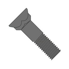 5/8-11 x 3 1/2" Plow Bolts/Grade 8 / Plain / #3 Head (Carton: 50 pcs)