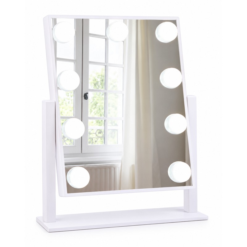 Hollywood Vanity Makeup Mirror with 9 LED Bulbs, 3 Color