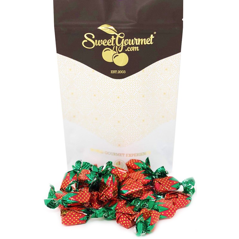 Arcor Strawberry Buds Filled Hard Candy Bon Bons bulk wrapped