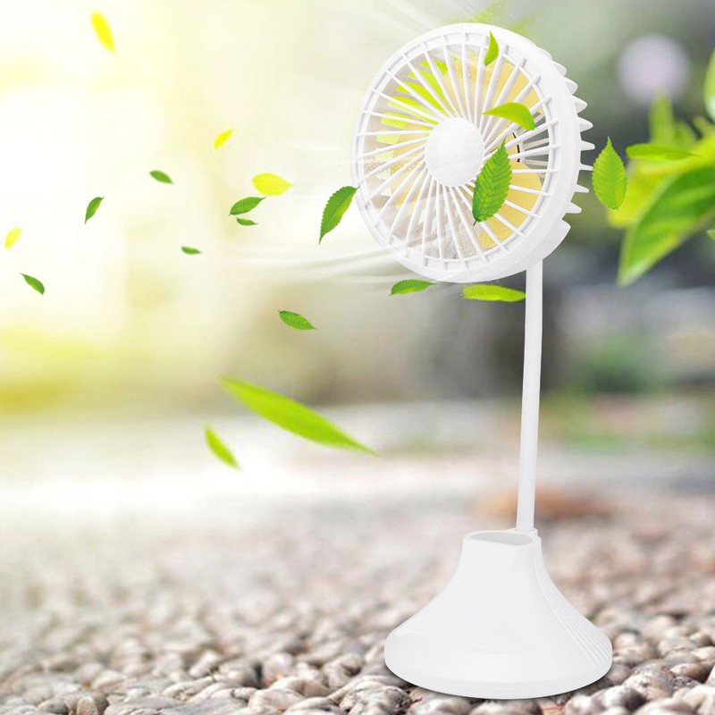 1Pc Mini Desktop Fan with Rechargeable USB and Table Night