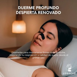Longevo Kit para Mejor Sueño, 30 Cintas Bucales + 30 Tiras Nasales, Reduce Ronquidos y Mejora la Respiración