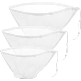 3Pcs Bowl-Shaped Reusable Nylon Cheese Cloth Filter Bag, Bowl-Shaped Fine Mesh Filter Bag with Drawstring