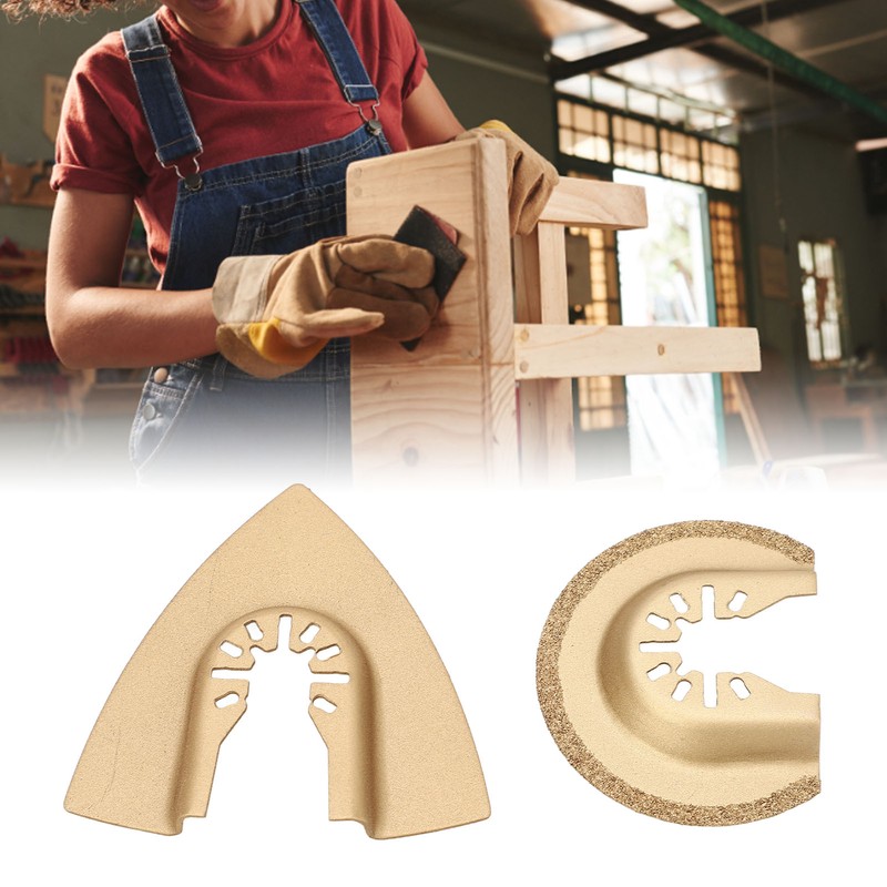 10Pcs Oscillating Saw Blade Triangle Semicircular High Carbon Steel Multitool