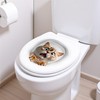 Mouthed Kitten 3D Sticker for Toilet,3D Bathroom Toilet Sticker,Animals 3D