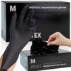 FINITEX - Black Nitrile Disposable Gloves, 5mil, Powder-free, Medical Exam