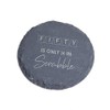 "Fifty Is Only 14 In Scrabble" Engraved Slate Coaster -