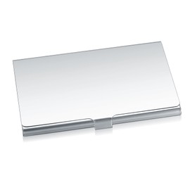 ywchoshe Pack of 4 Business Card Cases, Stainless Steel Business Card Holder, Metal Card Holder for Business Cards, Business Card Box, Business Card Case, Pockets for Women and Men