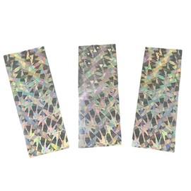 WTP Fishing Lure Tape with Reflective Fish Scales, Made in USA, 3pcs- 2" X 6" Holographic Fishing Lure Stickers Flashing Fishing Lure (Ice Chip Silver #1021 2x6 3 PK)