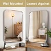 Umzodo 16x20 inch Brushed Nickel Bathroom Mirror for Wall, Rounded