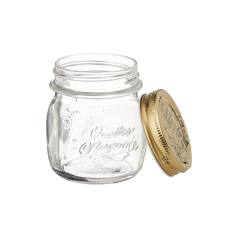 Bormioli Rocco Quattro Stagioni Clear Airtight Mason Jar, 8.5 Oz.