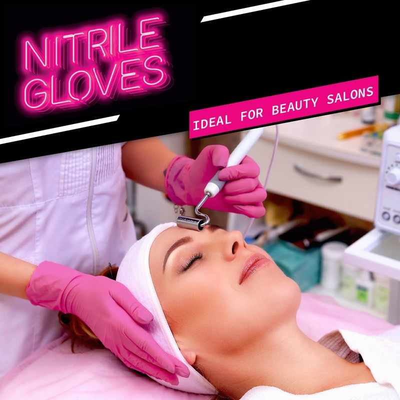 JFA Medical Small Size Disposable Powder Free Pink Nitrile Gloves