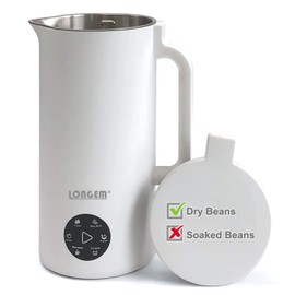 Soybean Milk Machine 110V No Filter Automatic Heating 350ML Mini Soymilk Vegan Milk Maker(White)