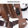 Dolores Pechera Mochila Antirrobo Usb Cuero Bandolera Cruzada Hombro