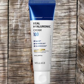 Wellage Facial Cream Skin Nutrition Supply Skin Tone Up Real Hyaluronic 100 Cream 1ea 50ml / 웰라쥬 페이셜크림 피부영양공급 피부톤업 리얼 히알루로닉 100 크림 1개 50ml