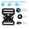 Anprecial 2 Pack Metal Side Release Buckle 1.5 Inch Adjustable