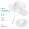 Fjquamitix Baby Sun Hat with Bow–Adjustable Soft Cotton Toddler Bucket
