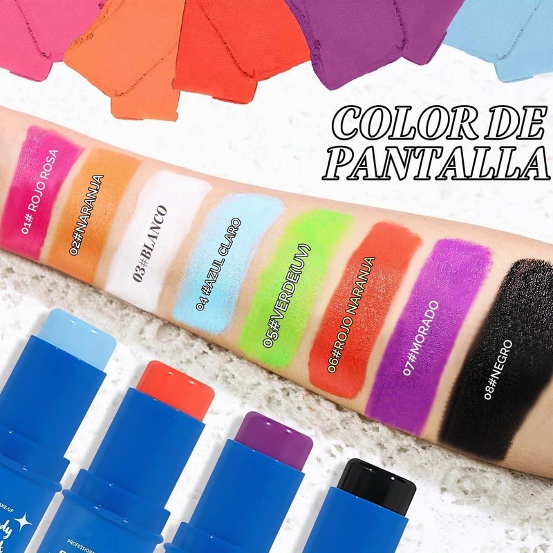 Pintura para Cara Halloween, Pintura Corporal Maquillaje de Halloween