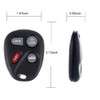 KEYALL 1 Pack 4 Buttons Remote Control Car Key Fob