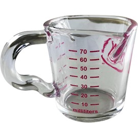 Rattleware 3 oz Espresso Shot Glass Pitcher with Pink Marking– Genuine Barista Measuring Cup with Graduations in ml & oz – High-Volume, Commercial-Grade for Swift Espresso Pouring & Precision