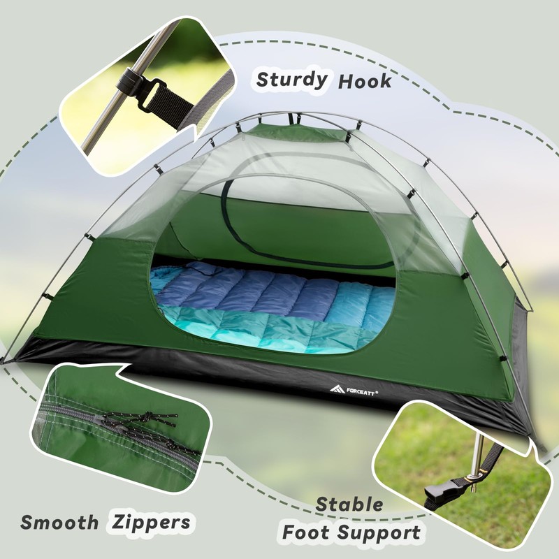 Forceatt Camping Tent-2 Person Tent, Waterproof & Windproof. Lightweight Backpacking