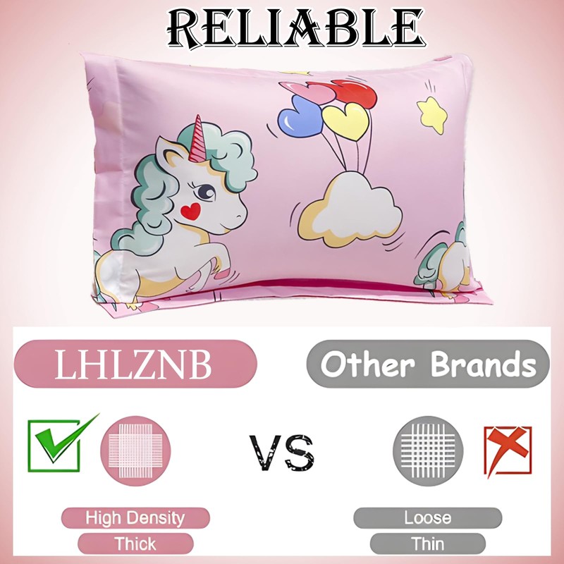 LHLZNB Baby Toddler Pillowcase,2 Pack 100% Cotton Pillow Cover,Cot Bed