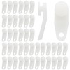 Litoexpe Traverse Rod Slides Curtain Replacement, 100 Pieces White Plastic