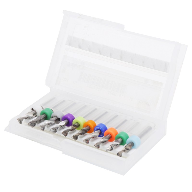 10PCS 3.1-4mm Hard Alloy Bit Micro Drill Bits Set Straight