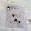 Ribbon stone gradient handmade nail tip - petit round /