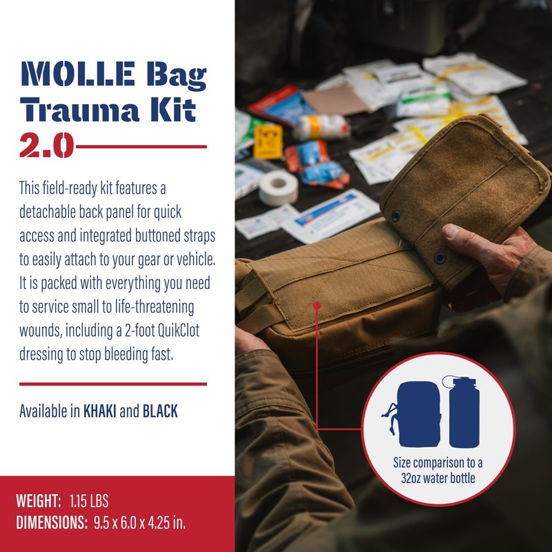 Adventure Medical Molle Bag Trauma Kit 2.0 (Khaki Bag)