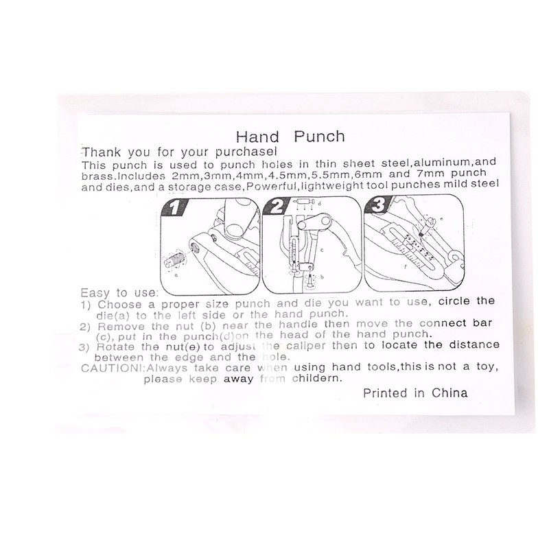 Hand Held Power Punch Sheet Metal Hole Punch Kit Compound