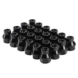 Richeer 12x1.5 ET (Extended) Black Open Ended Lug Nuts for Tacoma 4Runner GX460 GX470,24PCS 7mm Shank Thread Pitch M12x1.5 Aftermarket Wheels Lug Nuts