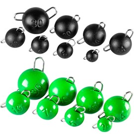 LMAB Tungsten Chebu Sinker - Cheburashka Rig Weights Set, Lead Free, Coated, for Finesse Fishing, Bass Fishing & Zander Fishing, Fluo Green, Size 30.0g