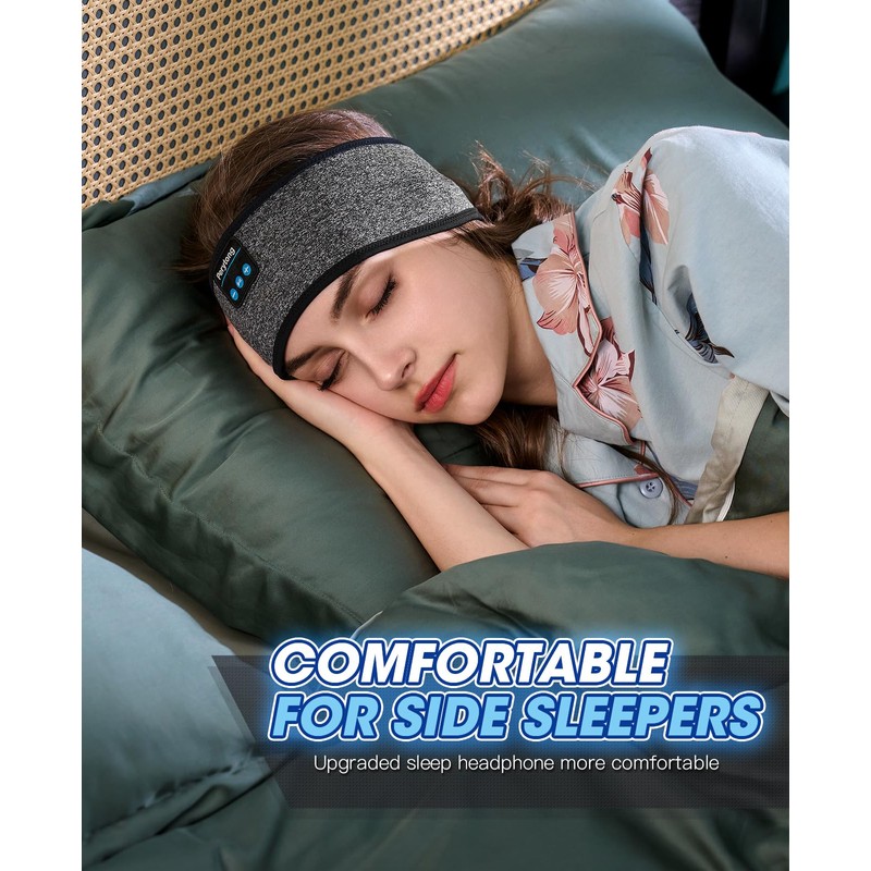 Perytong Headphones for Sleeping, Sleep Headphones Bluetooth Headband, Noise Cancelling