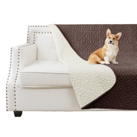 Secfeeling Waterproof Dog Blanket, Anti-Slip Pet Couch Sofa Cover Washable Bed Furniture Protector for Hair Resistant-52x82,Chocolate