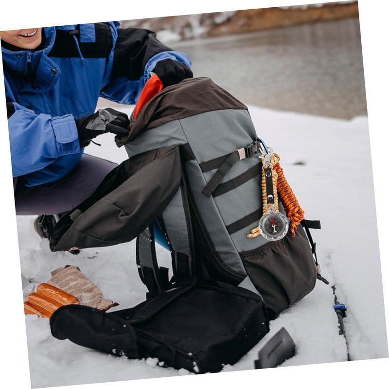 Sosoport Camping Accessory Durable Keychain Compass Portable Hiking Compass for