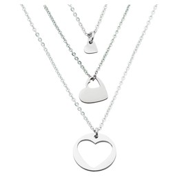 Eilygen Generation Necklace Set of 3 Grandmother Mother Daughter Necklaces Family Jewelry Mom Daughter Jewelry, Metal