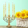 W&LESVAGO 4 Pcs Sunflower Print Taper Candles, 10 Inch Gradient