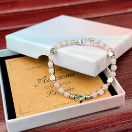 Love Beaded Bracelets for Women & Teens – Inspirational 'You're Awesome' 2025 Graduation Gift & Birthday Present.Elegant Beaded Jewelry for Daughter & Best Friend,Mom in Gift Box.