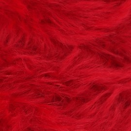 Estako Fur 100% Polyester Soft Super Chunky Fluffy Faux Fur Knitting and Crocheting Yarn 3.52 oz (100gr) 71 yds (65 m) (43289 - Red)