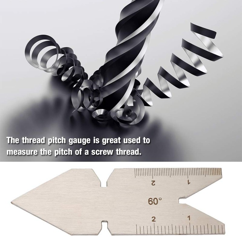 Center Fishtail Gauge Stainless Steel Thread Pitch Gauge Thread Pitch
