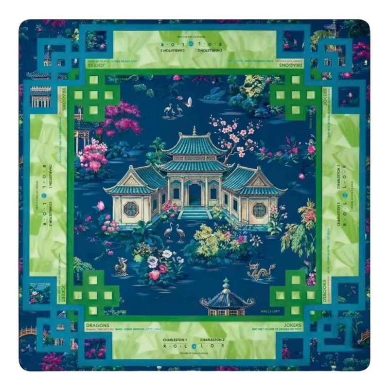 Luxury Mahjong Table Mat Thickened Anti Slip Rubber Base Waterproof