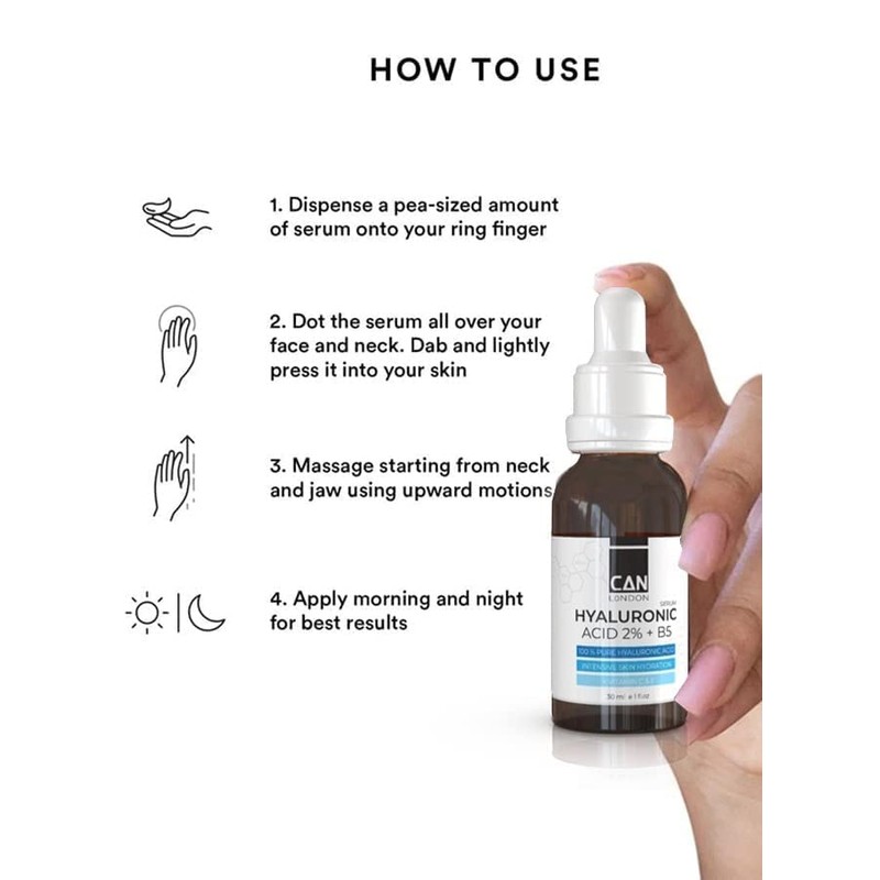 ican london Pure Hyaluronic Acid + B5 serum for face