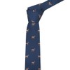 King & Priory Navy Blue Embroidered Horse Tie