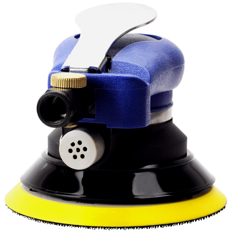 TOOLPEAK 5-inch air palm random orbital sander, dual-action pneumatic polisher