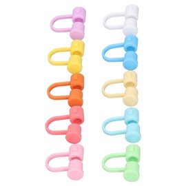 Cubierta de Puntas de Pajita, Cubiertas Decorativas a Prueba de Salpicaduras para Pajitas, Tapas de Pajita para Accesorios de Vasos (24 Tapas de Paja de Colores del Iris)