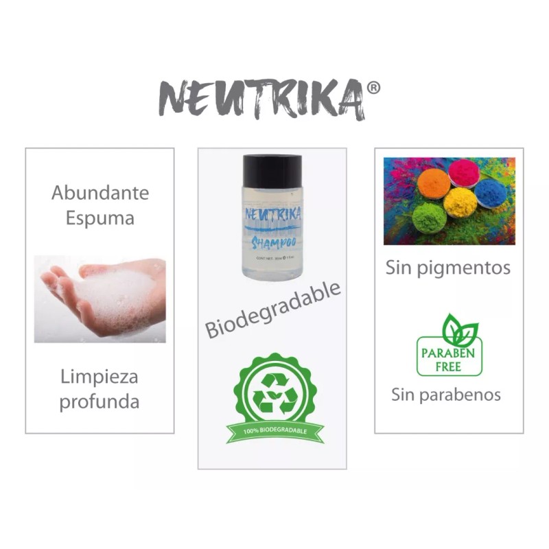 Neutrika Shampoo Y Crema Personalizados 30ml - 200 Pzas. Amenidades