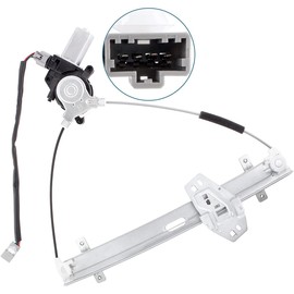 WEDOAUTO 741-300 Front Driver Side Power Window Regulator And Motor Assembly Fit For Honda Civic DX EX HX LX Coupe 2-Door 1.7L l4 2001 2002 2003 2004 2005 Replace# 72250S5PA02 72250S5PA03 72250S5PA01