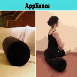 Guozyly Inflatable Pillow, Long Cervical Roll Cushion for Adults, Lumbar Cushion, Body Support Pillow, Reduces Waist Pressure Cushion, Roll Cushion, Back Support Pillow (B)